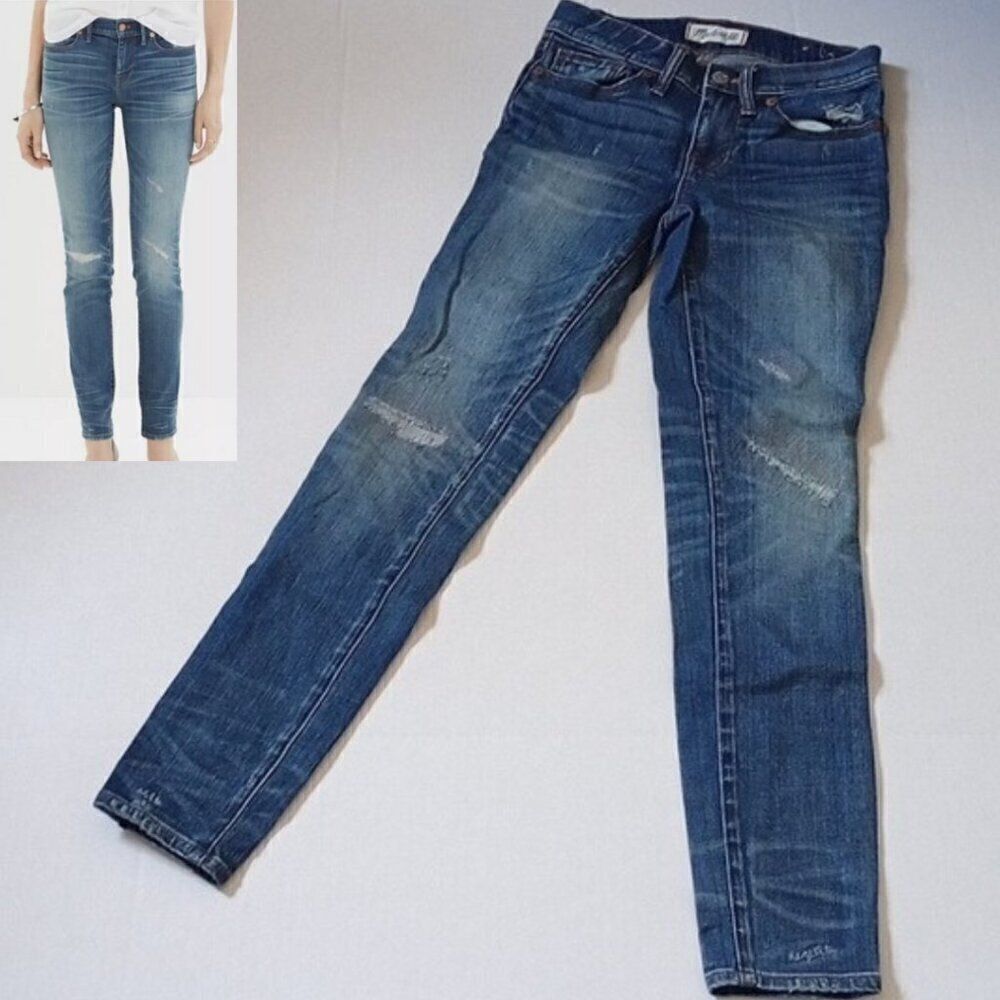 Waist 24 Madewell Women's Rip And Repair Distressed Stretch Skinny Skinny Jeans